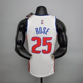 Camiseta Derrick Rose #25 Detroit Pistons Edición 75 Aniversario Blanco Camiseta Derrick Rose #25 Detroit Pistons Edición 75 Aniversario Blanco