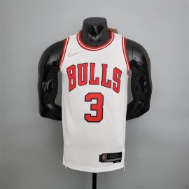 Camiseta Dwyane Wade #3 Chicago Bulls Edición 75 Aniversario Blanco