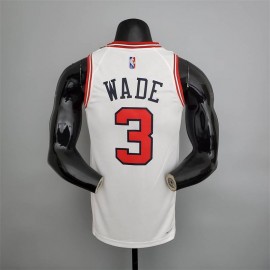Camiseta Dwyane Wade #3 Chicago Bulls Edición 75 Aniversario Blanco Camiseta Dwyane Wade #3 Chicago Bulls Edición 75 Aniversario Blanco
