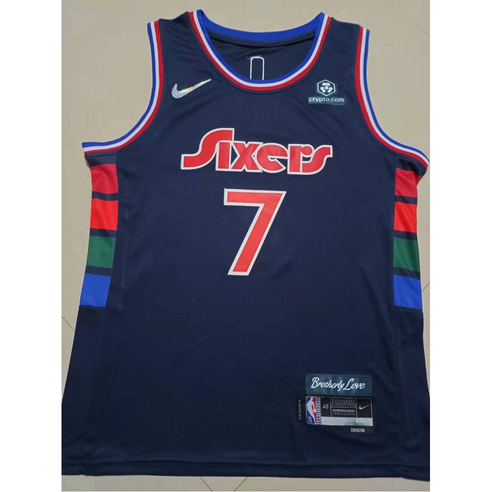 Camiseta Isaiah Joe #7 Philadelphia 76ers 2022 Edición 75 Aniversario Azul Oscuro Camiseta Isaiah Joe #7 Philadelphia 76ers 2022 Edición 75 Aniversario Azul Oscuro