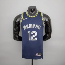 Camiseta Ja Morant #12 Memphis Grizzlies 2022 City Edition Azul Real