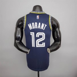Camiseta Ja Morant #12 Memphis Grizzlies 2022 City Edition Azul Real