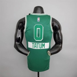 Camiseta Jayson Tatum #0 Boston Celtics 2022 City Edition Verde Camiseta Jayson Tatum #0 Boston Celtics 2022 City Edition Verde