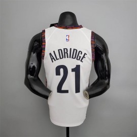Camiseta LaMarcus Aldridge #21 Brooklyn Nets City Edition Blanco Camiseta LaMarcus Aldridge #21 Brooklyn Nets City Edition Blanco