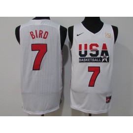 Camiseta Larry Bird #7 EE.UU. Blanco