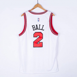 Camiseta Lonzo Ball #2 Chicago Bulls Edición 75 Aniversario Blanco Camiseta Lonzo Ball #2 Chicago Bulls Edición 75 Aniversario Blanco