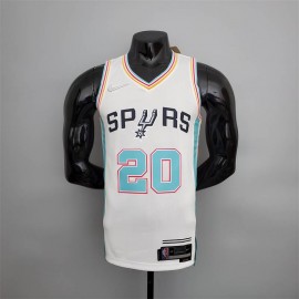 Camiseta Manu Ginóbili #20 San Antonio Spurs 2022 City Edition Blanco