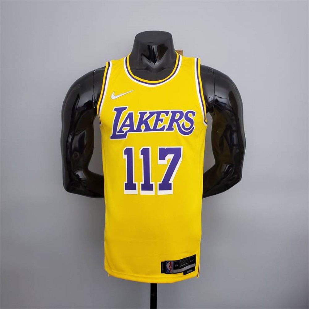 Camiseta Master Chief #117 Los Angeles Lakers Edición 75 Aniversario X-BOX Amarillo Camiseta Master Chief #117 Los Angeles Lakers Edición 75 Aniversario X-BOX Amarillo