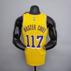 Camiseta Master Chief #117 Los Angeles Lakers Edición 75 Aniversario X-BOX Amarillo Camiseta Master Chief #117 Los Angeles Lakers Edición 75 Aniversario X-BOX Amarillo