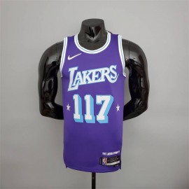 Camiseta Master Chief #117 Los Angeles Lakers Edición 75 Aniversario X-BOX Púrpura