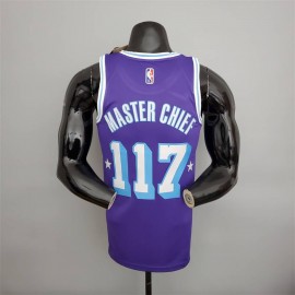 Camiseta Master Chief #117 Los Angeles Lakers Edición 75 Aniversario X-BOX Púrpura Camiseta Master Chief #117 Los Angeles Lakers Edición 75 Aniversario X-BOX Púrpura