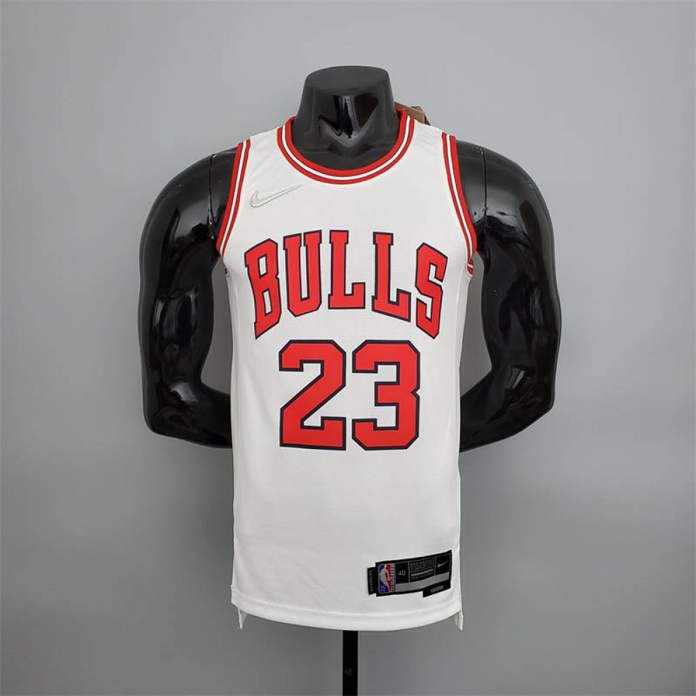 Camiseta Michael Jordan #23 Chicago Bulls Edición 75 Aniversario Blanco Camiseta Michael Jordan #23 Chicago Bulls Edición 75 Aniversario Blanco