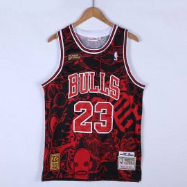 Camiseta Michael Jordan #23 Chicago Bulls 95/96 Hebru Brantley X M&N Negro