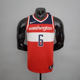 Camiseta Montrezl Harrell #6 Washington Wizards Edición 75 Aniversario Rojo/Blanco/Azul