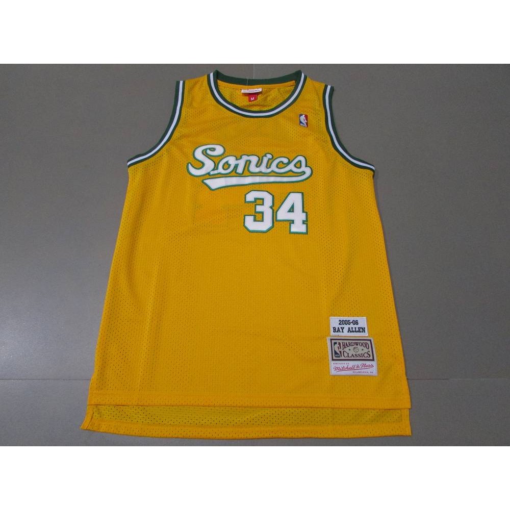 Camiseta Ray Allen #34 Oklahoma City Thunder Icon Clásico Amarillo