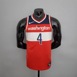 Camiseta Russell Westbrook #4 Washington Wizards Edición 75 Aniversario Rojo/Blanco/Azul