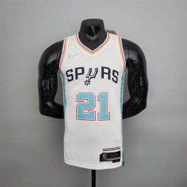 Camiseta Tim Duncan #21 San Antonio Spurs 2022 City Edition Blanco