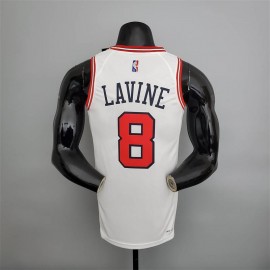 Camiseta Zach LaVine #8 Chicago Bulls Edición 75 Aniversario Blanco Camiseta Zach LaVine #8 Chicago Bulls Edición 75 Aniversario Blanco