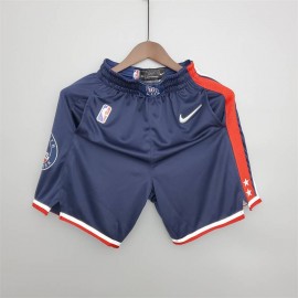 Pantalon Corto De Bolsillo Brooklyn Nets City Edition Azul Real
