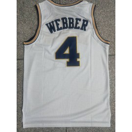 Camiseta Chris Webber #4 University of Michigan Blanco