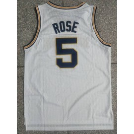 Camiseta Derrick Rose #5 University of Michigan Blanco Camiseta Derrick Rose #5 University of Michigan Blanco