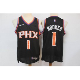 Camiseta Devin Booker #1 Phoenix Suns Edición 75 Aniversario Negro