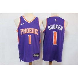 Camiseta Devin Booker #1 Phoenix Suns Edición 75 Aniversario Púrpura