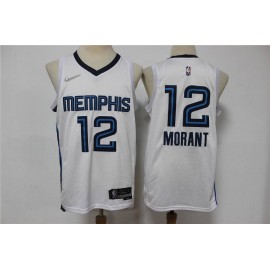 Camiseta Ja Morant #12 Memphis Grizzlies Edición 75 Aniversario Blanco
