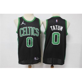Camiseta Jayson Tatum #0 Boston Celtics Edición 75 Aniversario Negro