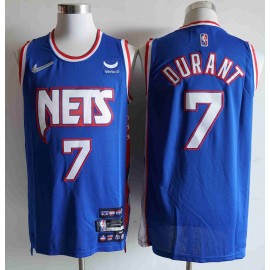 Camiseta Kevin Durant #7 Brooklyn Nets Edición 75 Aniversario City Edition Azul