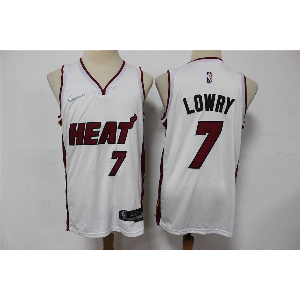 Camiseta Kyle Lowry #7 Miami Heat Edición 75 Aniversario Blanco Camiseta Kyle Lowry #7 Miami Heat Edición 75 Aniversario Blanco
