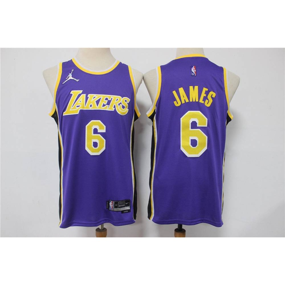Camiseta LeBron James #6 Los Angeles Lakers Edición 75 Aniversario Púrpura Camiseta LeBron James #6 Los Angeles Lakers Edición 75 Aniversario Púrpura