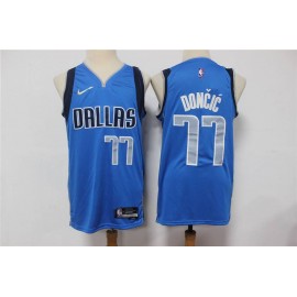 Camiseta Luka Dončić #77 Dallas Mavericks Edición 75 Aniversario Azul