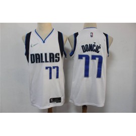 Camiseta Luka Dončić #77 Dallas Mavericks Edición 75 Aniversario Blanco