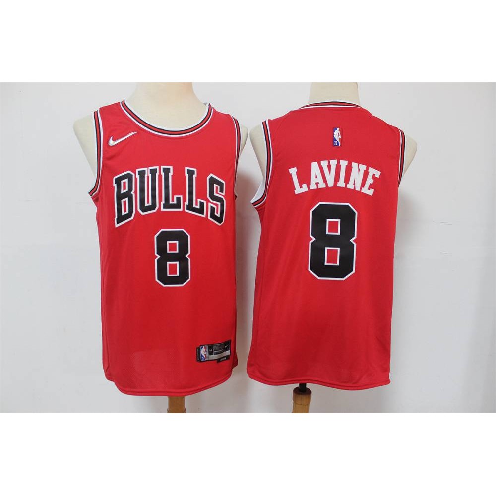 Camiseta Zach LaVine #8 Chicago Bulls Edición 75 Aniversario Rojo Camiseta Zach LaVine #8 Chicago Bulls Edición 75 Aniversario Rojo