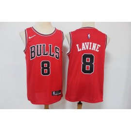 Camiseta Zach LaVine #8 Chicago Bulls Edición 75 Aniversario Rojo