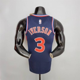 Camiseta Allen Iverson #3 Philadelphia 76ers 2022 Azul Real Camiseta Allen Iverson #3 Philadelphia 76ers 2022 Azul Real