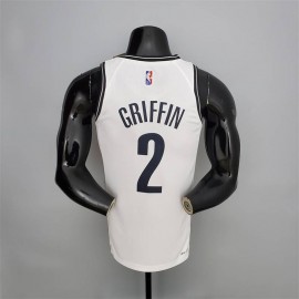 Camiseta Blake Griffin #2 Brooklyn Nets Edición 75 Aniversario Blanco Camiseta Blake Griffin #2 Brooklyn Nets Edición 75 Aniversario Blanco