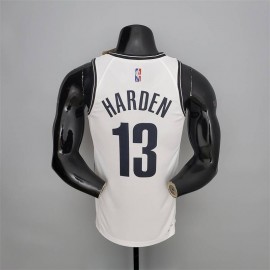 Camiseta James Harden #13 Brooklyn Nets Edición 75 Aniversario Blanco Camiseta James Harden #13 Brooklyn Nets Edición 75 Aniversario Blanco
