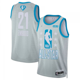 Camiseta Joel Embiid #21 All-Star 2022 Gris Claro