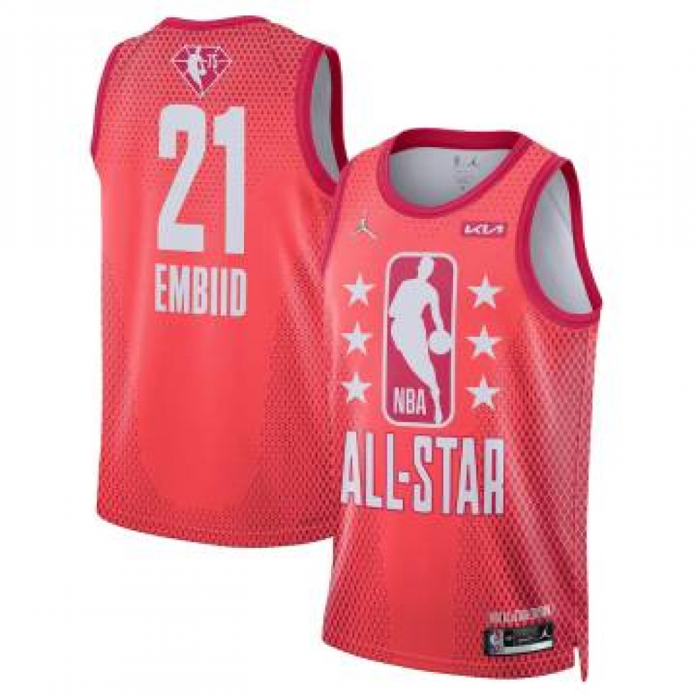Camiseta Joel Embiid #21 All-Star 2022 Rojo Camiseta Joel Embiid #21 All-Star 2022 Rojo