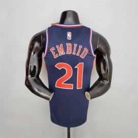 Camiseta Joel Embiid #21 Philadelphia 76ers 2022 Azul Real Camiseta Joel Embiid #21 Philadelphia 76ers 2022 Azul Real