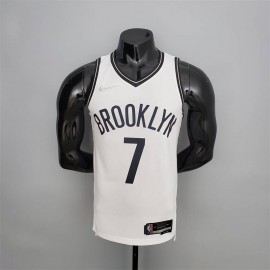 Camiseta Kevin Durant #7 Brooklyn Nets Edición 75 Aniversario Blanco