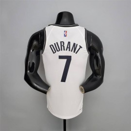 Camiseta Kevin Durant #7 Brooklyn Nets Edición 75 Aniversario Blanco Camiseta Kevin Durant #7 Brooklyn Nets Edición 75 Aniversario Blanco