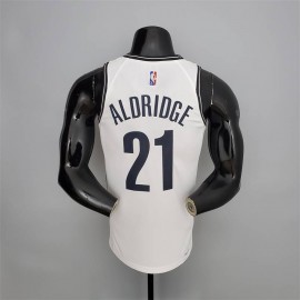 Camiseta LaMarcus Aldridge #21 Brooklyn Nets Edición 75 Aniversario Blanco Camiseta LaMarcus Aldridge #21 Brooklyn Nets Edición 75 Aniversario Blanco