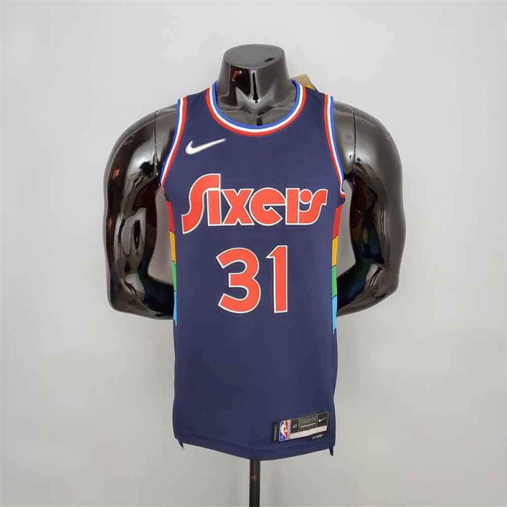 Camiseta Seth Curry #31 Philadelphia 76ers 2022 Azul Real Camiseta Seth Curry #31 Philadelphia 76ers 2022 Azul Real