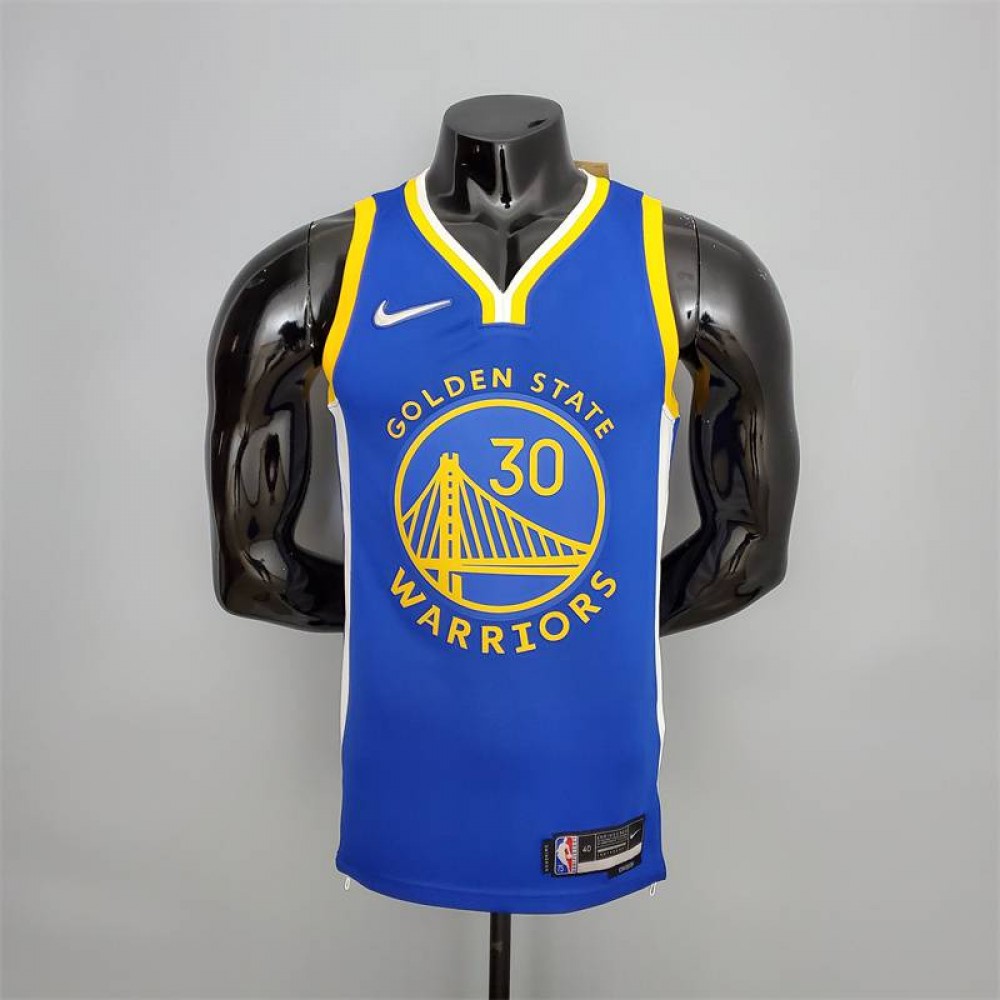 Camiseta Stephen Curry #2974 Golden State Warriors Edición 75 Aniversario Azul Camiseta Stephen Curry #2974 Golden State Warriors Edición 75 Aniversario Azul