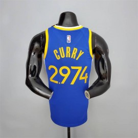 Camiseta Stephen Curry #2974 Golden State Warriors Edición 75 Aniversario Azul Camiseta Stephen Curry #2974 Golden State Warriors Edición 75 Aniversario Azul