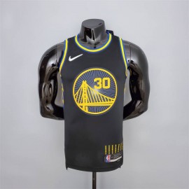 Camiseta Stephen Curry #2974 Golden State Warriors Edición 75 Aniversario Negro