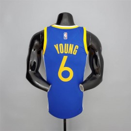 Camiseta Trae Young #6 Golden State Warriors Edición 75 Aniversario Azul Camiseta Trae Young #6 Golden State Warriors Edición 75 Aniversario Azul
